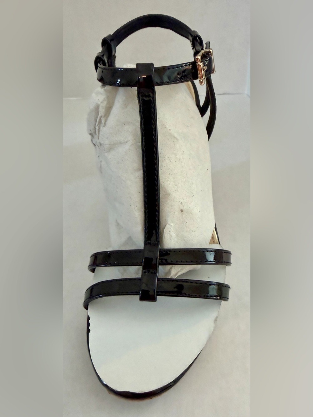 NWT Jessica Simpson Jardina Black Patent Cork Wedge Sandals Size 7M - Picture 7 of 15